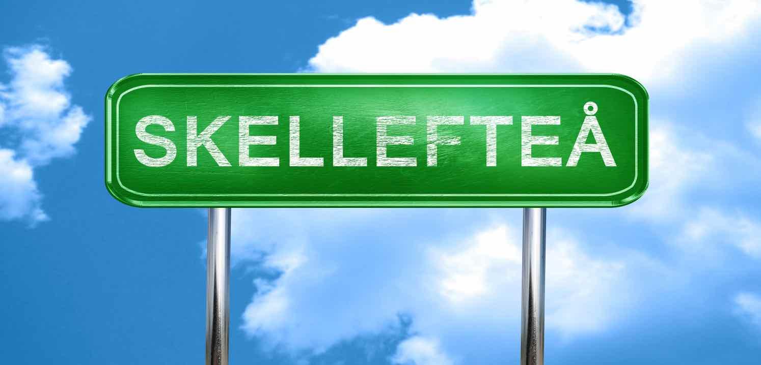 Skylt Skellefteå