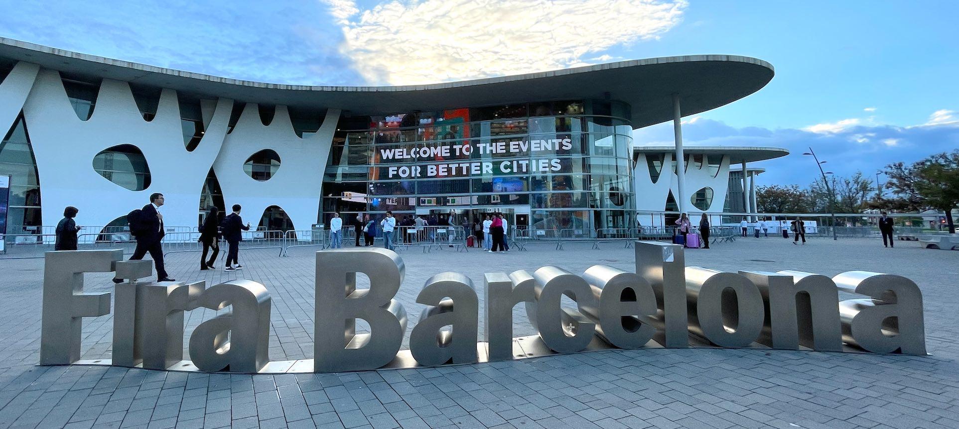 Ingången till Smart City Expo i Barcelona.