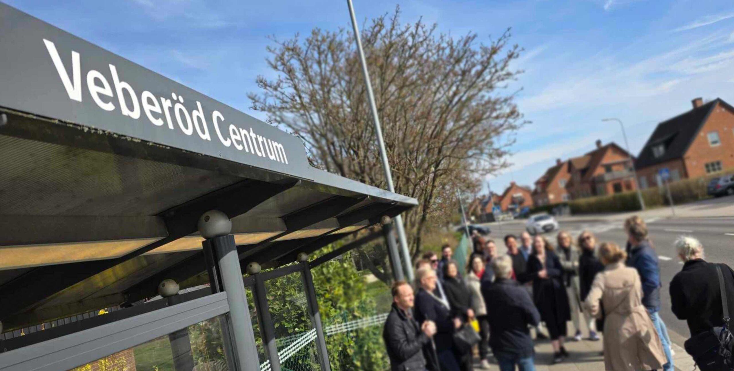 Busshållplats i Veberöd, Skåne.