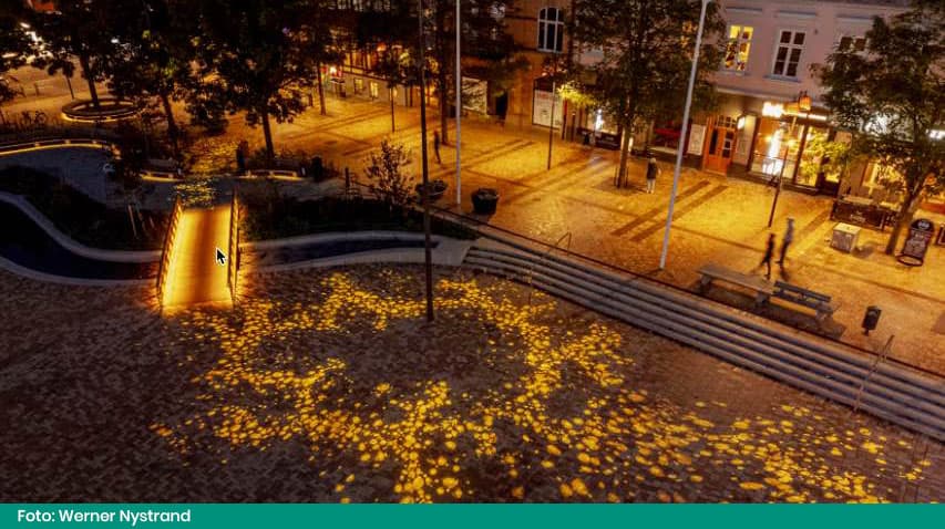 Upplyst stad foto Werner Nystrand