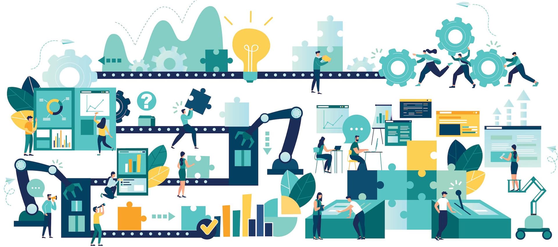 Illustration av ett arbetsflöde.