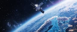 Satellit ovanför jorden.